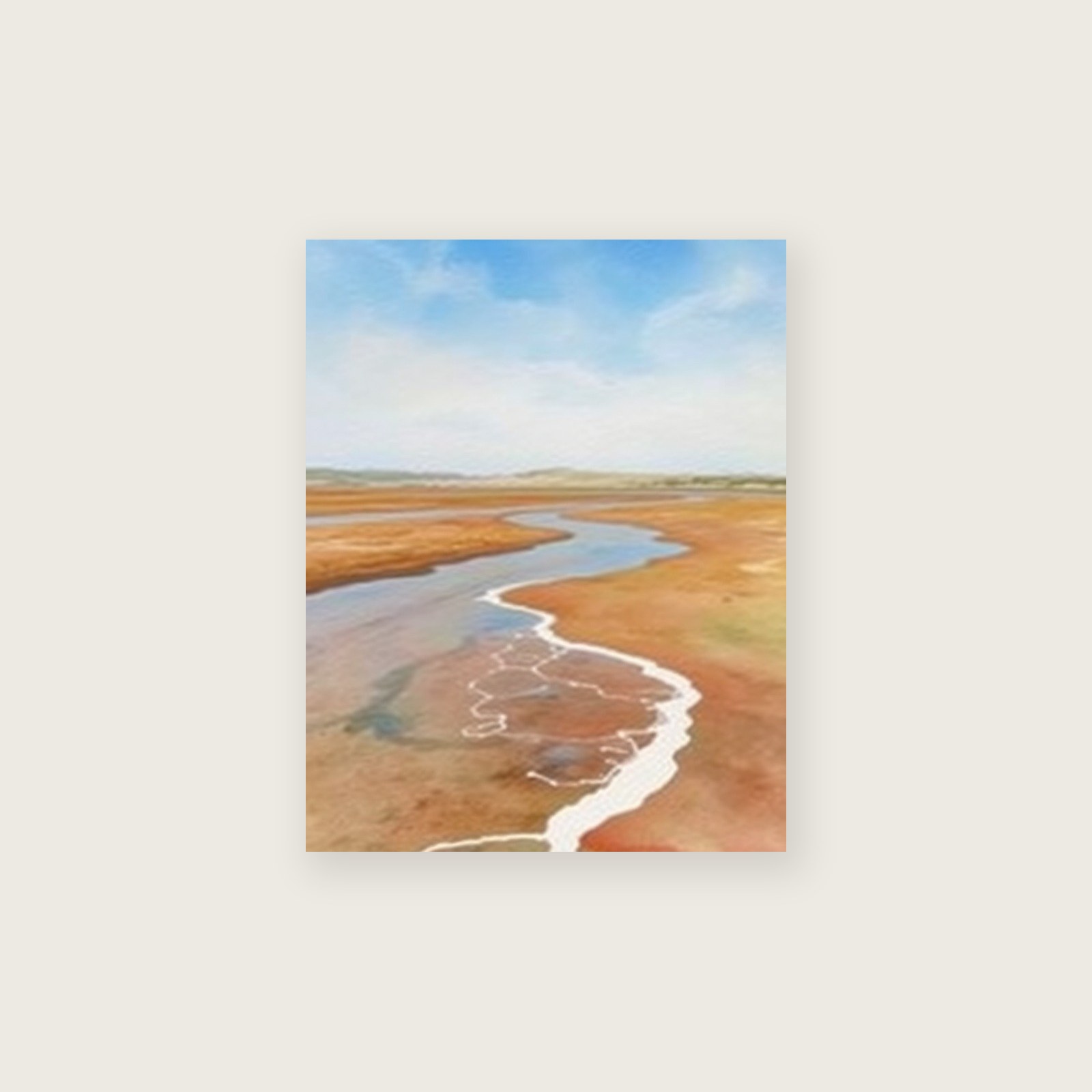 Lunan Bay Watercolour Print - Two Tone Landscape Wall Art - Unframed Print, A3