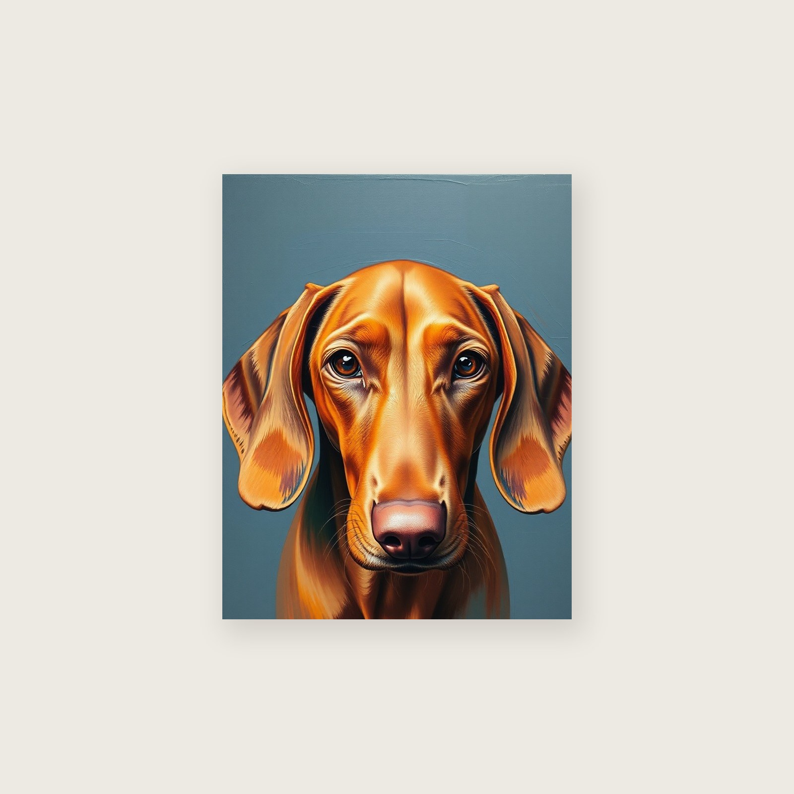 Vizsla Impasto Print - Framed Colourful Animal Wall Art, unframed print
