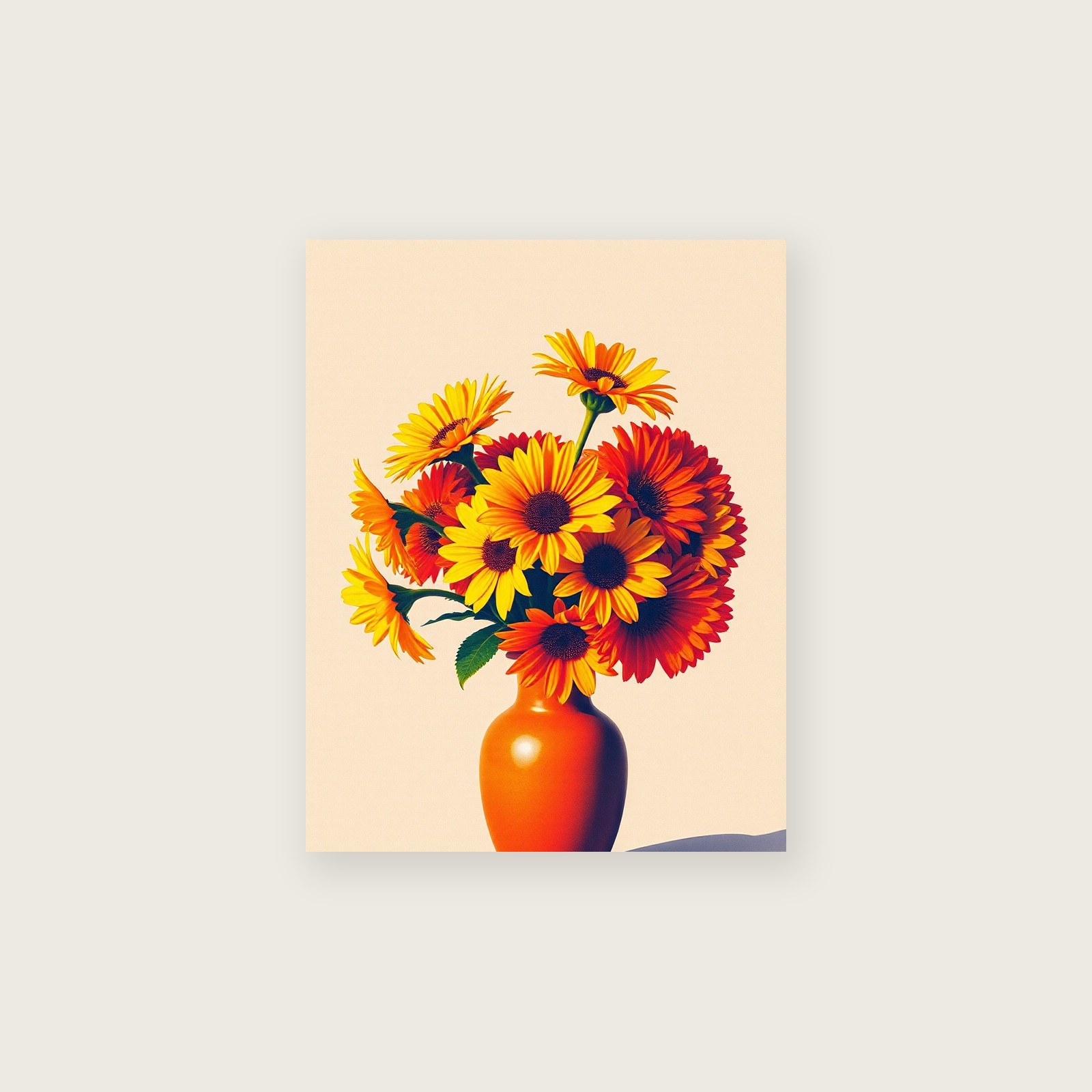 Framed Riso Print of Honesty - Colourful Botanical Wall Art, unframed print