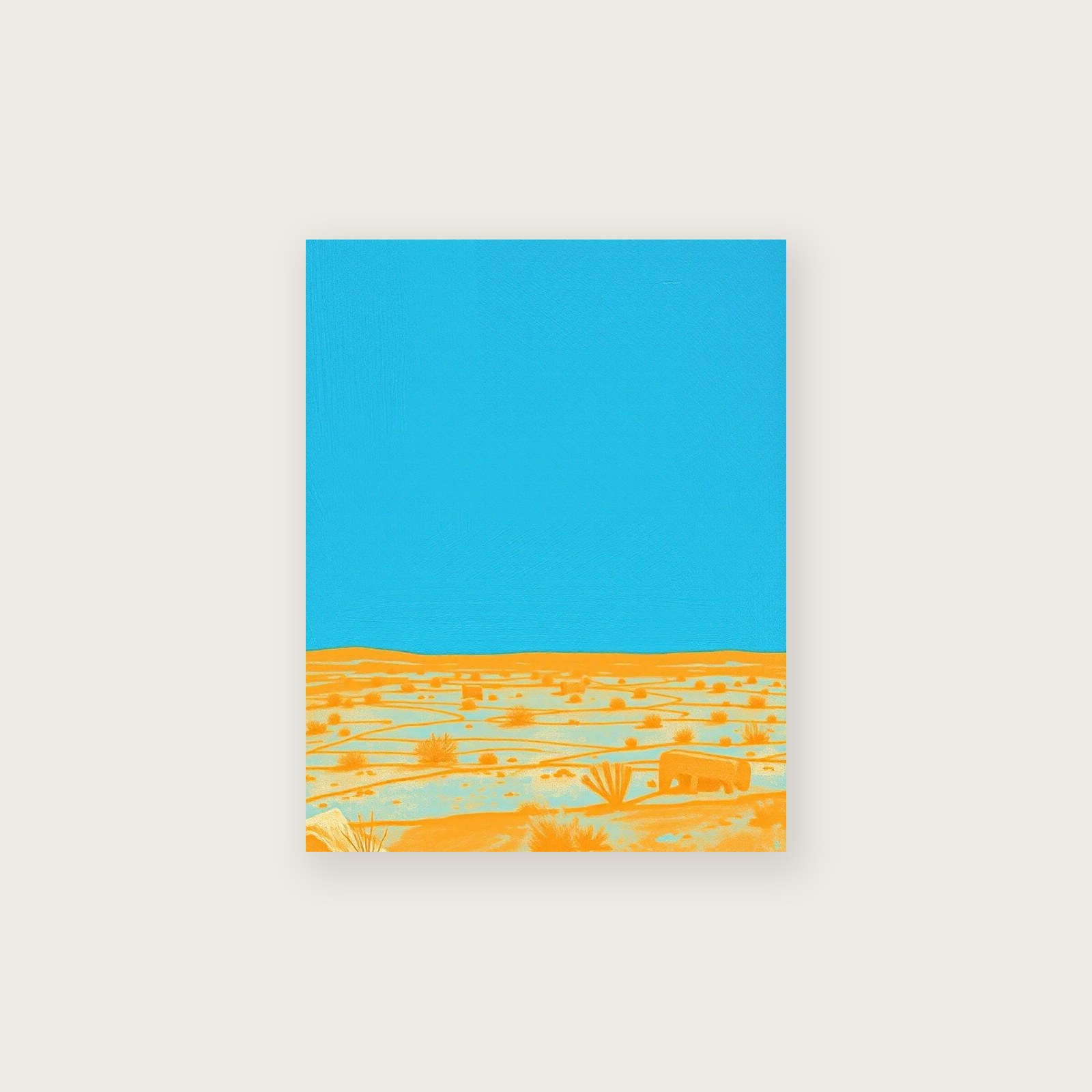 Brown Willy - Pastel Landscape Print in Bold Colour - Unframed Print, A3