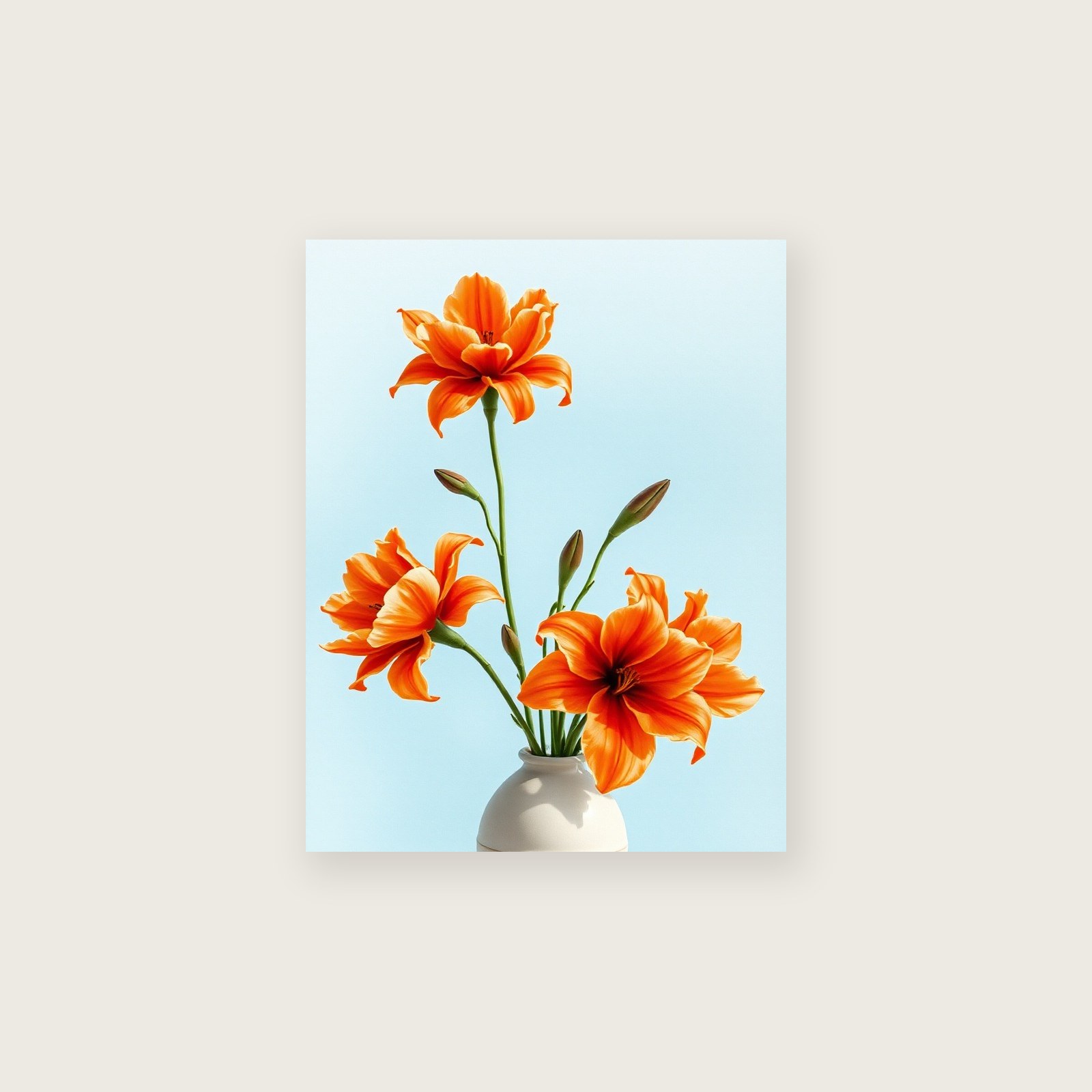 Nerine Bowdenii Botanical Wall Art - Framed Bold Colour Watercolour Print, unframed print