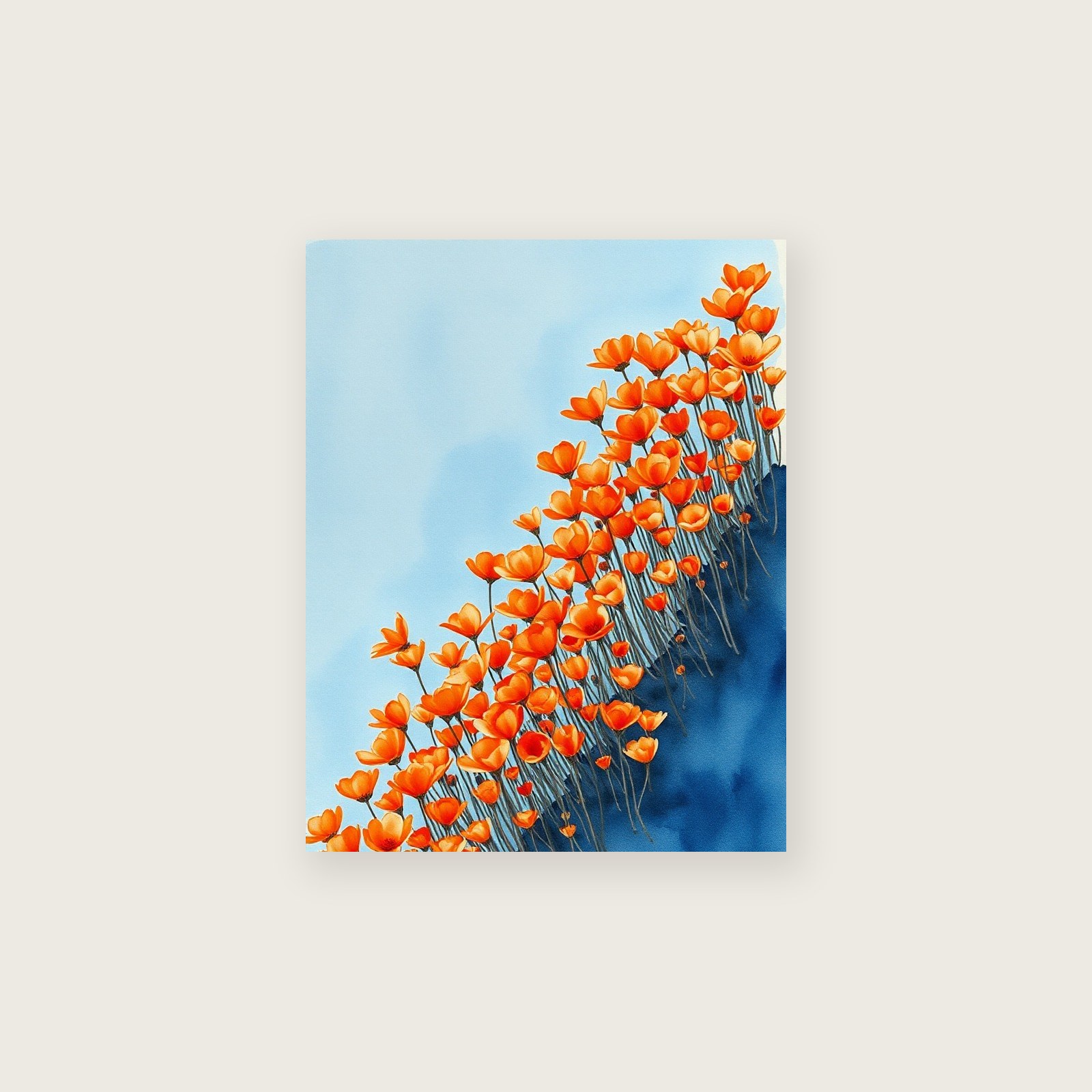 Colchicum Watercolour Wall Art - Framed Bold Colour Print, unframed print