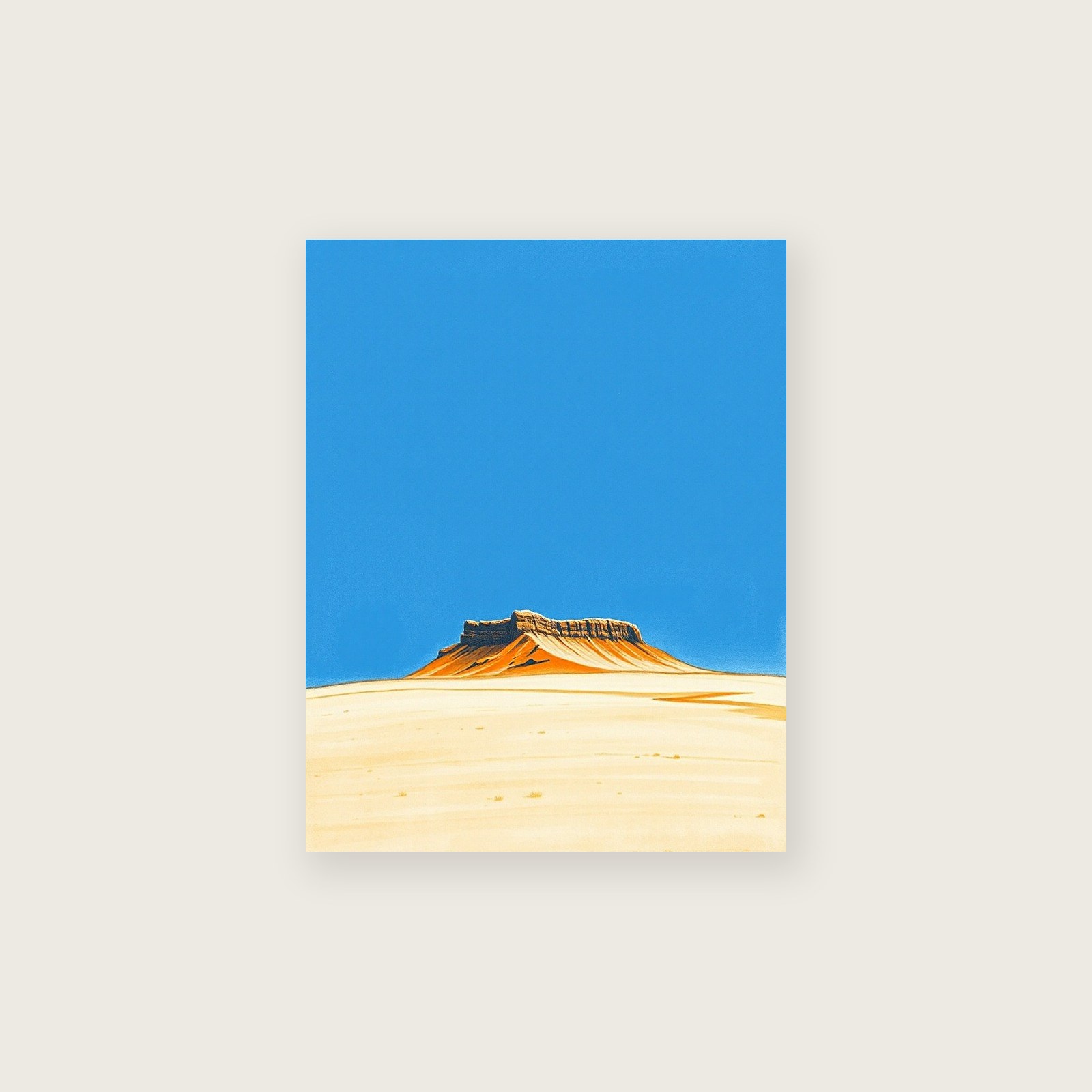 Framed Pastel Print of The Cheviot - Bold Colour Landscape Wall Art, unframed print