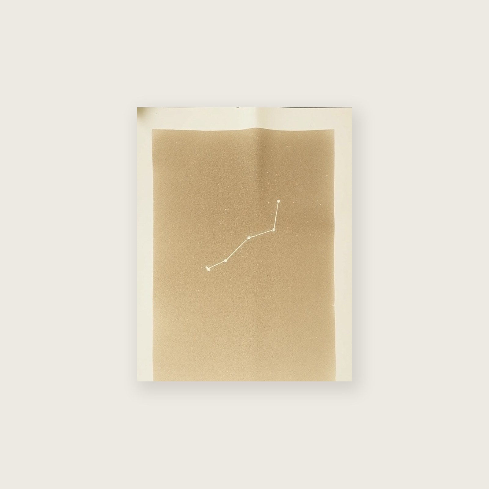 The Constellation Ursa Major Monotype Wall Art - Framed Neutral & Beige Print, unframed print