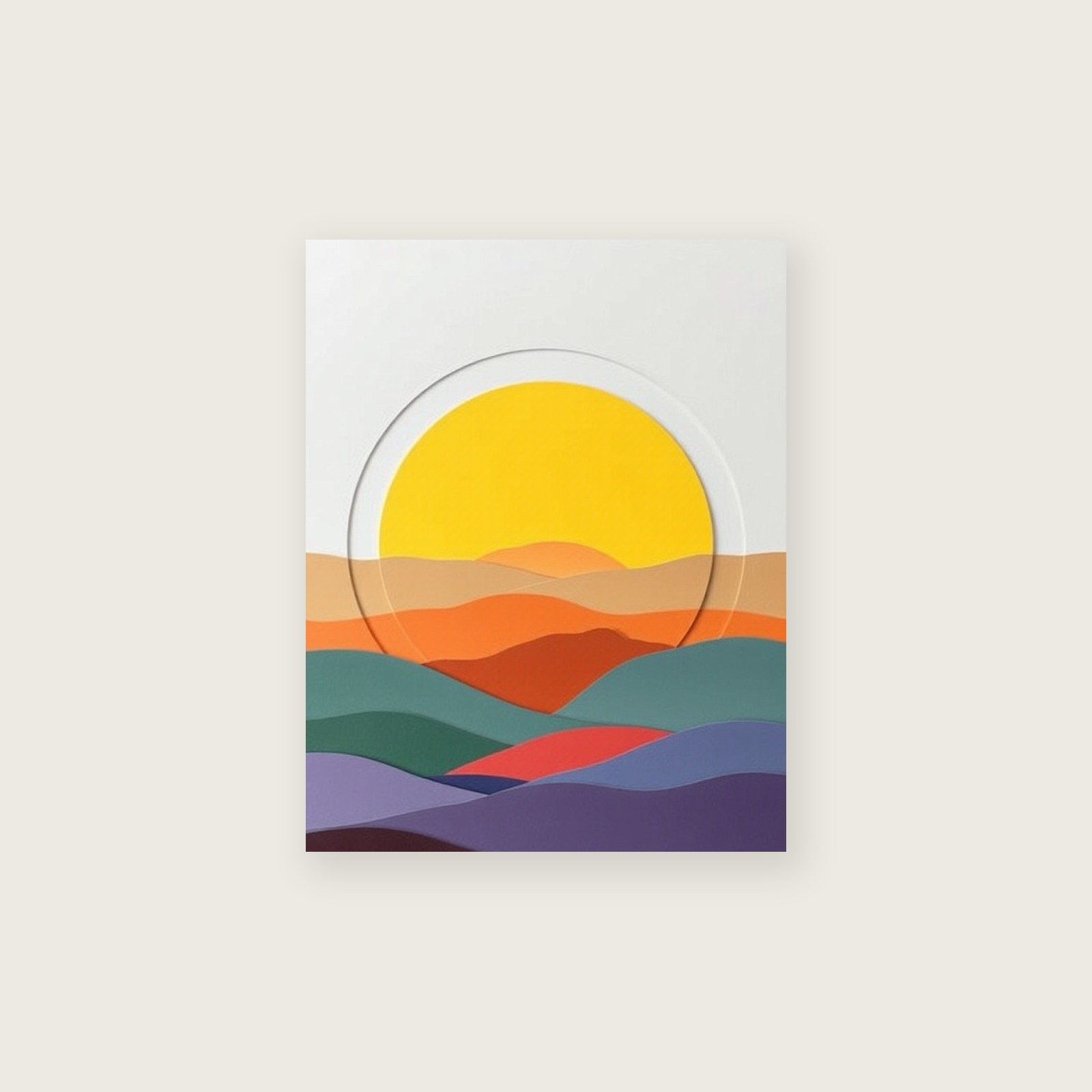 Snowdonia Landscape Wall Art - Colourful Collage Print - Unframed Print, A3